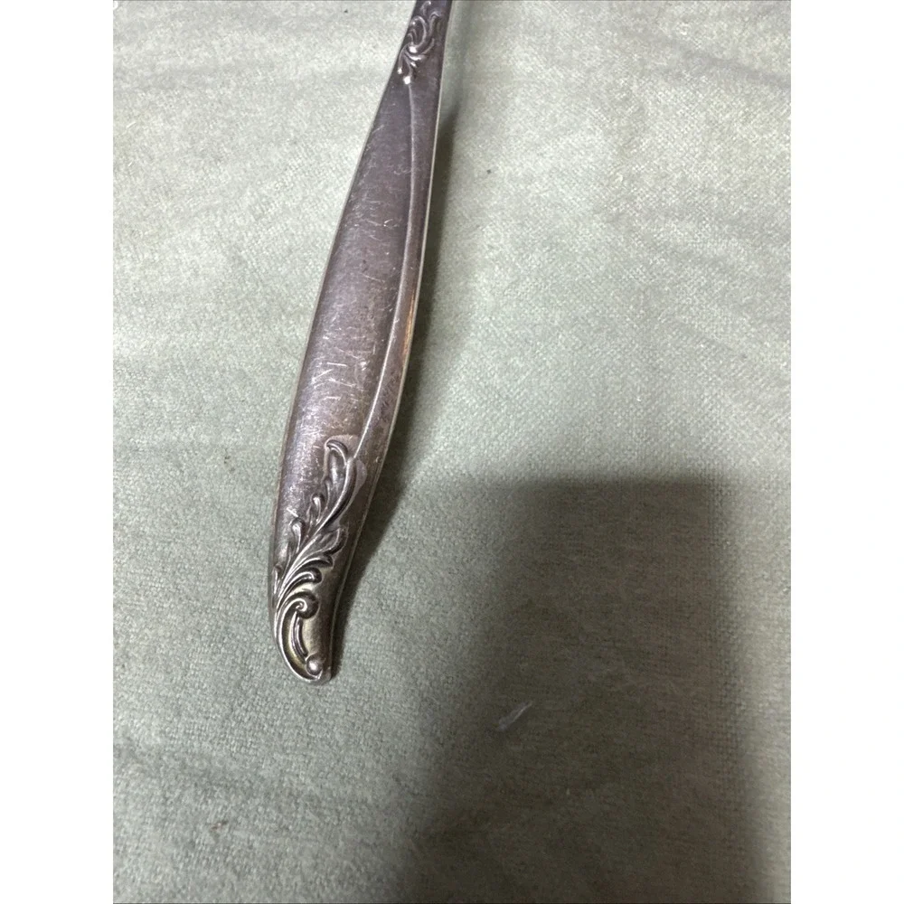 International Holmes Edwards WOODSONG Silverplate Cold Meat Serving Fork 1958 9